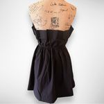 TCEC Black Strapless Pleated Mini Dress Small | EUC Photo 2