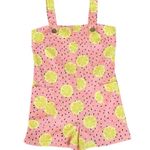 Anthropologie Hutch Women’s Lemon Fruit Pink Overalls Shortalls Romper Jumpsuit Photo 11