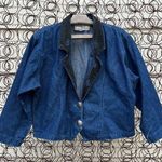 Vintage 90s Southwest Canyon Denim Embroidered Cowgirl Crop Blazer Jacket LARGE? Photo 0