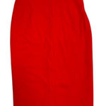 Escada Vintage Red Wool Pencil Skirt – Made in Czech Republic, Size 38 (US 6) Photo 0