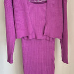 Olive & Oak  3 Piece Skirt Tank Cardigan Set Magenta Medium Photo 0