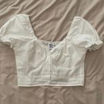 Princess Polly White Crop Top Photo 0