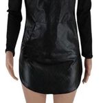 Casual Long Sleeve Hooded Mini Dress Black Size XL Photo 3