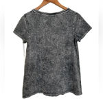 Disney  Women’s Gray Marble Embroidered‎ Mickey Mouse Cotton Shirt Medium Photo 3