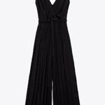 ZARA nwt satin effect pleated jumpsuit romper Photo 3