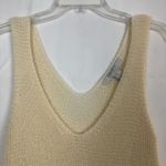 Forever 21 Contemporary V-Neck Open Knit Cream Vest Size Small Workwear Casual Photo 2