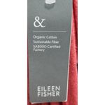 Eileen Fisher  Organic Cotton Hemp Blend V Neck Midi Dress Coral Size Medium Photo 3
