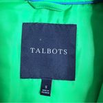 Talbots Green Navy Quilted Vest Zip Pockets Small Full Zip Lightweight Winter Photo 2