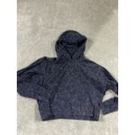 Athleta  Navy Printed Farallon Hooded‎ Sweatshirt #572247 Small Photo 1