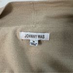 Johnny Was Beige Floral Embroidered Belted Silk Cashmere Long Cardigan Size M Photo 8
