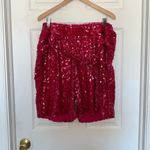 Eloquii  Pink Sequined Belted Bermuda Shorts Size 18 Photo 2