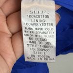 Lele Pierce Mini Dress Large Blue Scoop Neck Open Back Bow Summer Party‎ NWT Photo 7