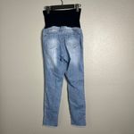 1822 Denim  Maternity Skinny Jeans Light Wash Distressed Faded Pull On Sz‎ 6 / 28 Photo 5