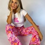 Tiger Mist  White Hibiscus Flower Crop Top Photo 0