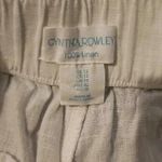 Cynthia Rowley  WHITE 100% LINEN PULLON ELASTIC WAIST SIZE 12 Photo 3