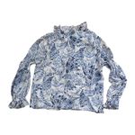 MISA Los Angeles  Frances Long Sleeve Tie Neck Blouse *flaw | Blue Peacock | M Photo 4