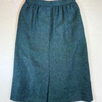 Vintage HOWARD WOLF Womens Size 8 Tweed Pencil Skirt Blue Green Knee Length Photo 0