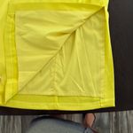 Elegant Yellow Satin Halter Midi Dress with flower detailing Size 6 Photo 7