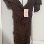 Missguided Ruched Bardot Mini Dress Photo 1