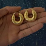 Etsy Gold Textured Hoop Earrings Photo 6