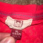 Y2K L.E.I Animal Print Short Sleeve Henley! Orange Size undefined Photo 2