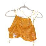 ZARA NWT PERFORATED CROP TOP MESH BEACH BLOGGERS FAV ORANGE LARGE Photo 6