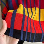 EXPRESS Colorblock Tie Waist Blouse, Red/Blue/Yellow/Orange, Size Medium Photo 14