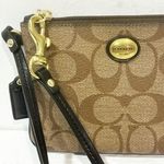 Coach F50142 Khaki/Brown Peyton Signature Small Wristlet Photo 1