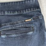 prAna Skirt Womens 14 Blue Denim Button Front Pencil Jean Organic Cotton Stretch Photo 8