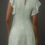 Anthropologie Maeve Mock-Neck Ruffle Sleeve Lace Mini Dress, Size L Photo 3