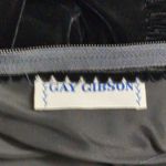 Gay Gibson Black Velvet Mock Neck Corset Lacing Sleeveless Dress Witchy S (est.) Photo 6