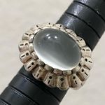 Sterling Silver Vintage 925 Signed  Chalcedony Natural Stone Ring Size 6.5 Photo 10