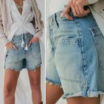 We The Free Free People  Palmer High-Rise Button Fly Slouchy Denim Shorts Size 32 Photo 5