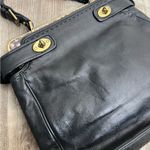 Talbots  Black Snakeskin Double Turn Lock Leather Satchel Bag Photo 8