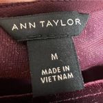 Ann Taylor CLEARANCE! Burgundy Velour S/S Top Size M Like New Photo 4