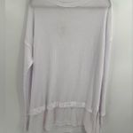 Free People We The Thermal WaffleKnit Oversized White LongSleeve Shirt Medium Photo 7