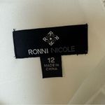 Ronni Nicole  Elegant White Lace Sleeve Dress Size 12 Photo 5