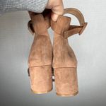 Gianvito Rossi Suede Block Heel Ankle Strap Sandals Women's Size 37.5 Brown Photo 3