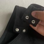 ZARA  Black Ribbed Ruffle Sleeve Bodysuit Size Small Photo 4