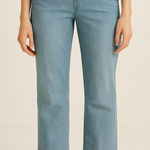 Express Design Studio Editor Pants Womens Size 4 Light Wash Denim Blue Photo 0