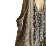 Anthropologie Akemi + Kim Suva Beaded Peplum Dip Dyed Tank Top Tan Black Medium Photo 5