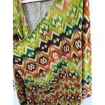 One World  2X Multicolor Aztec Boho Open Front Cardigan Knit Fall Layer Photo 2