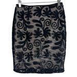 Sienna Sky NWT Pencil Skirt Womens S Black Sequin Lace Dark Academia Whimsigoth Photo 0