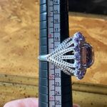Natural Rose de France Amethyst Sterling Silver Cocktail Ring Size 9 Photo 8