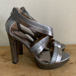 Coach  vintage silver  y2k strappy leather heels Photo 0