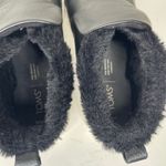 Toms Black Paxton Leather Slip-On Chukka Faux Fur Sneaker Comfy Winter Siz 8.5 Photo 1