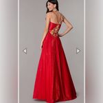 JVN by Jovani NWT  Lace Up Back Ballgown Dress‎ in Red Size 8 JVNX67517A $408 Photo 1