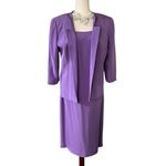 Miller Shor vintage SILK 2 piece dress and jacket Purple Size 14 Photo 6