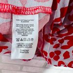 Ann Taylor  Red Animal Print Short Sleeve V Neck Top Size XXL Photo 6