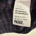 Paige  Ruffle Blue Purple Plaid Button Down Flannel Shirt XS Photo 5